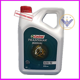 Dầu hộp số tay, dầu cầu xe ô tô Castrol Transmax Manual 80W-90 API GL4 Can 4L