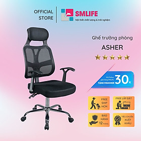 Mua Ghế trưởng phòng lưng cao có tựa đầu SMLIFE Asher