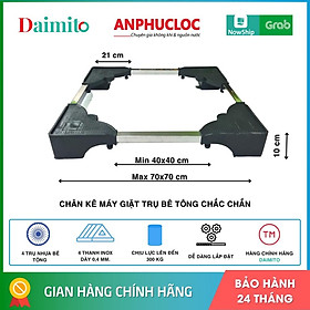 CHÂN KÊ MÁY GIẶT TỦ LẠNH TRỤ BÊ TÔNG CAO CẤP ĐIỀU CHỈNH 50 ĐẾN 70 CM 