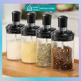 Mua Lọ đựng gia vị thủy tinh  hũ đựng gia vị kèm muỗng thìa cao cấp hàng đẹp
