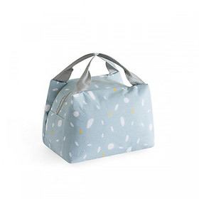 Túi đựng cơm, túi giữ nhiệt khoá kéo cao cấp Autumn - Xanh nhạt