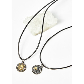 Combo dây chuyền nam nữ bạc moon and sun - Ngọc Quý Gemstones