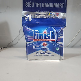 Túi 60 viên rửa chén Finish Quantum Dishwasher Tablets Apple & Lime hương táo