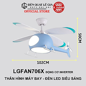 Quạt trần phòng ngủ cho bé LÊ GIA LGFAN706X | Quạt trần thiết kế độc đáo cho trẻ em | Quạt trần trang trí cho bé {Hàng chính hãng}