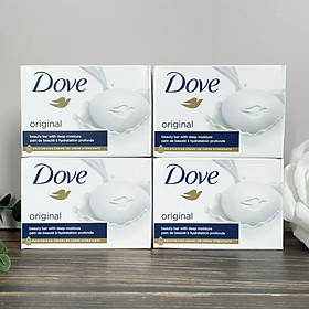 4 Bánh Xà phòng cục Dove Mỹ White Beauty 106g dưỡng trắng da 
