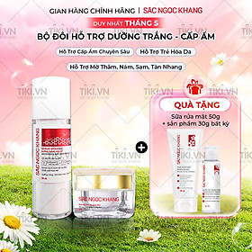 Bộ đôi cấp ẩm, dưỡng trắng da Sắc Ngọc Khang: Serum C dưỡng trắng 30ml + Kem dưỡng da ban đêm 30g