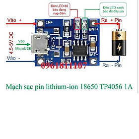 Mua 3 Mạch sạc pin lithium 18650 1A cổng micro USB