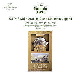 Giftset Cà Phê Chồn Arabica Blend Mountain Legend - Vị Ngọt Béo, Hương Hoa - Hộp 200g kèm phin