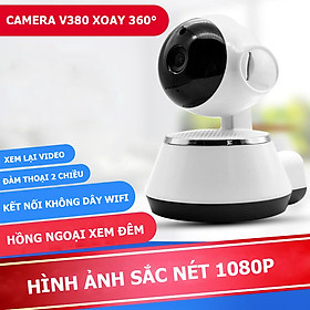 Mua Camera IP wifi mini giám sát xoay 360 độ V380 Pro - Đàm thoại hai chiều - Phân giải FullHD - Quay ban đêm sắc nét - Xem lại - Kết nối không dây xem trên điện thoại.