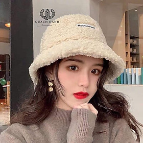 Mũ bucket mũ lông cừu xinh xắn Beeblanc nón bucket nữ phong cách Hàn Quốc mềm mại