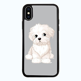 Ốp Lưng Kính Cường Lực Dành Cho Điện Thoại iPhone X Puppy Cute Mẫu 6