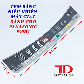 Tem Bảng Điều Khiền Dành Cho Máy Giặt Panasonic Các Loại, tem decal có keo dán mặt sau