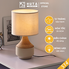 Mua Đèn Ngủ Để Bàn Gốm Sứ Cao Cấp HUTA S14 Vân Màu Gỗ Độc Đáo Sang Trọng  Decor Trang Trí Phòng Ngủ  Khách Sạn  Đọc Sách Đầu Giường  Điều Chỉnh Độ Sáng  Ánh Sáng Vàng