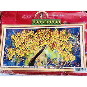 Mua Tranh thêu chữ thập Hươu tài lộc thêu kín E88  kích thước 100 x 55 cm