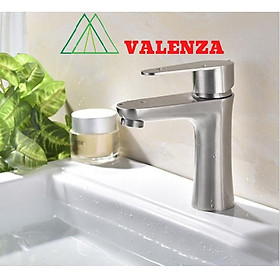 Vòi lavabo nóng lạnh inox sus304 Valenza LVE1-tặng dây cấp nước