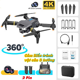 Flycam E88 máy bay điều khiển từ xa camera kép Quadcopter UAV Với Bản Nâng Cấp 720P / 1080P / 4K HD FPV GPS WiFi - Hàng Chính Hãng