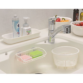 Combo 02 Giá đựng giẻ rửa bát dạng lưới màu trắng nội địa Nhật Bản #4301W