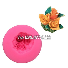 Mua Khuôn silicone làm rau câu chùm 3 hoa ly kèm lá – Mã số 1698
