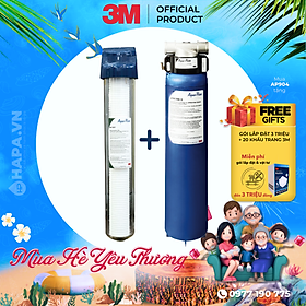 Máy Lọc Nước Tổng 3M PREMIUM AP904 Gấp Đôi Khả Năng Xử Lý Cặn Bẩn, Nước Sạch Sinh Hoạt Chuẩn Mỹ - Nhập Khẩu Mỹ, Hàng Chính Hãng 3M