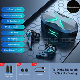 Tai Nghe Bluetooth True Wireless Không Dây - Gaming Mode "0" Trì Hoãn - Chế Độ 2 Máy Chủ Sử Dụng Độc Lập - Khử Ồn ENC TCT-A10  - Hàng Chính Hãng