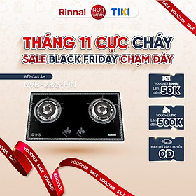 Mua Bếp gas âm Rinnai RVB-2BG(F)N mặt bếp kính và kiềng bếp men - Hàng chính hãng.