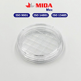 Đĩa Petri nhựa MidaMec 6515 đã tiệt trùng đóng gói 20 cái/bao