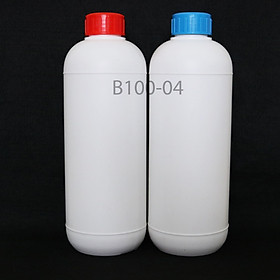 Mua Chai nhựa HPDE 1000mL Trắng đục 2 màu nắp tiện dụng  xinh xắn - B100-04