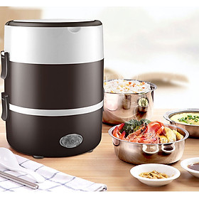NỒI CƠM ĐIỆN MINI 3 TẦNG INOX - HỘP CƠM ĐIỆN