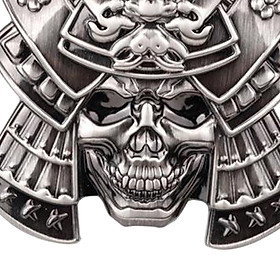 3-5pack 3D Samurai Mask SUV Car Sticker Trunk Tumblers Badge Decal Silver Skull