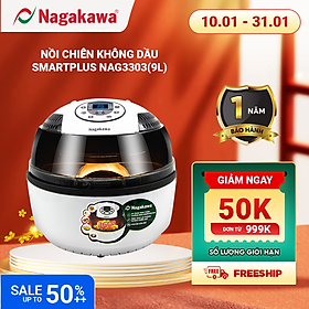 Mua Nồi Chiên Không Dầu Điện Tử Xoay 360 Độ Nagakawa NAG3303 (9.0 Lít) - Hàng chính hãng