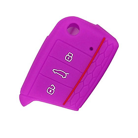 Flod Key Silicone 3Buttons Protective Case Cover For  2017 - Purple