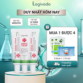 Hình ảnh Bộ ba kem dưỡng ngăn ngừa mụn, giảm mụn viêm Lagivado Atreat Cream 30g và serum ngừa thâm, không để lại sẹo 60 ml