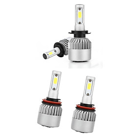 4 Piece LED Headlight Bulbs 6000K Conversion Kit H11/H9/H8/H7 72W 7200LM