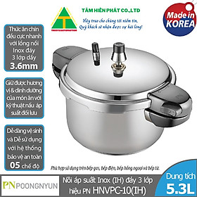 Nồi áp suất Inox IH hiệu PN HNVPC-10(IH) - Hàng chính hãng