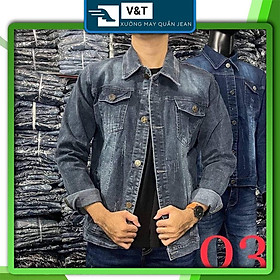 Áo khoác vải Jean cotton nhập khẩu vải dày dặn, co giãn, phong cách trẻ trung, khỏe khoắn - NT13
