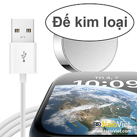 Mua Dây cáp sạc USB cho đồng hồ Apple Watch series 1 / 2 / 3 / 4 / 5 / 6 / 7 / 8 / 9 / SE / Ultra / Ultra 2 dài 1m chất liệu đế nhựa và kim loại cao cấp