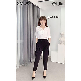 Áo Sơ Mi Trắng Basic form công sở thời trang, thanh lịch LINBI SM2984
