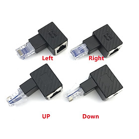 RJ45 Bộ Chuyển Đổi Nam Sang Nữ Bộ Mở Rộng 90 Độ Cho Cat5 Cat6 LAN Đầu Nối Cáp Mạng Ethernet Mở Rộng