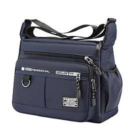 Men Shoulder Bag Handbags Multilayer Pocket Lightweight with Zipper Closure Large Capacity Pouch Satchel for Work Shopping Beach Travel