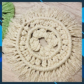 ĐẾ LÓT LY MACRAME TRÒN - Hàng thủ công 100