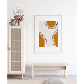 Tranh treo tường | Tranh màu nước - Abstract Watercolor Print, Mustard Yellow Wall art, Scandinavian Décor