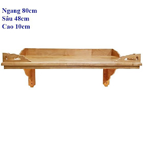Mua Bàn thờ treo tường gỗ tràm bông vàng ngang 80cm