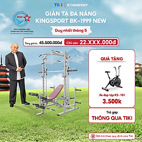[Miễn phí lắp đặt] Giàn tạ đa năng KINGSPORT BK-1999 New, khung sườn chắc chắn, 15 bài tập chuyên nghiệp