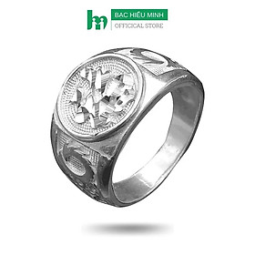Nhẫn Nam - Chữ Phúc - Bảo Hành Vĩnh Viễn ( Hàng Chính Hãng ) Bạc Hiểu Minh NA604