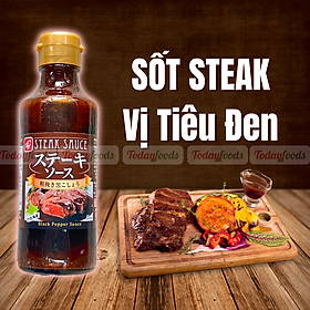Sốt Steak Vị Tiêu Đen 225G - Sốt Bít Tết Nhật Bản tiện lợi dùng chấm, rưới