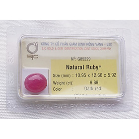 Mua Mặt Đá Ruby Tự Nhiên Mài Trơn Oval