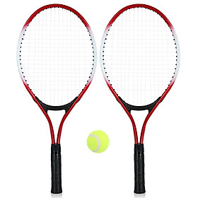 2 Cái Vợt Tennis Trẻ em, 1 Quả bóng Tennis và Túi đựng-Màu đỏ