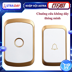 Mua Chuông cửa không dây thông minh CTFAST CAZI - 01  chống nước  khoảng cách sử dụng hiệu quả 300 mét  36 bài nhạc chuông - hàng chính hãng
