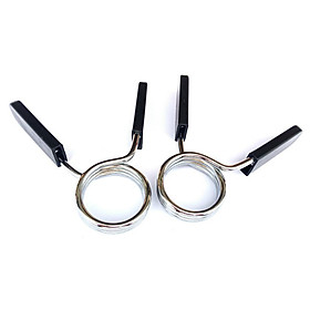 2 Pieces Barbell Spring Clamp Standard 1'' Clips Collar Adjuster Accessories