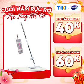 Cây Lau Nhà MyJae Đài Loan Sợi Polyester Kéo Vắt Thông Minh 360 Độ 125cm